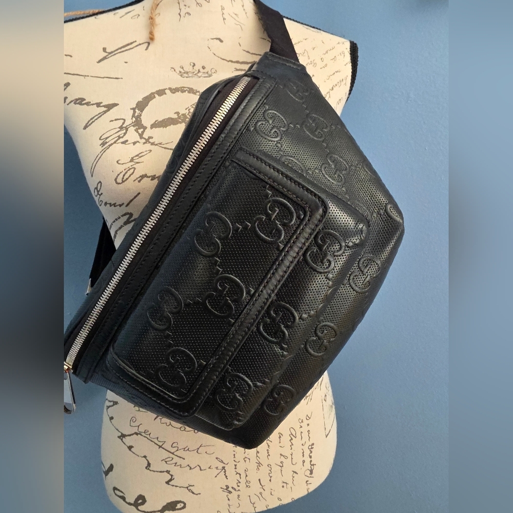 Gucci Embossed Logo Crossbody Waist Bag